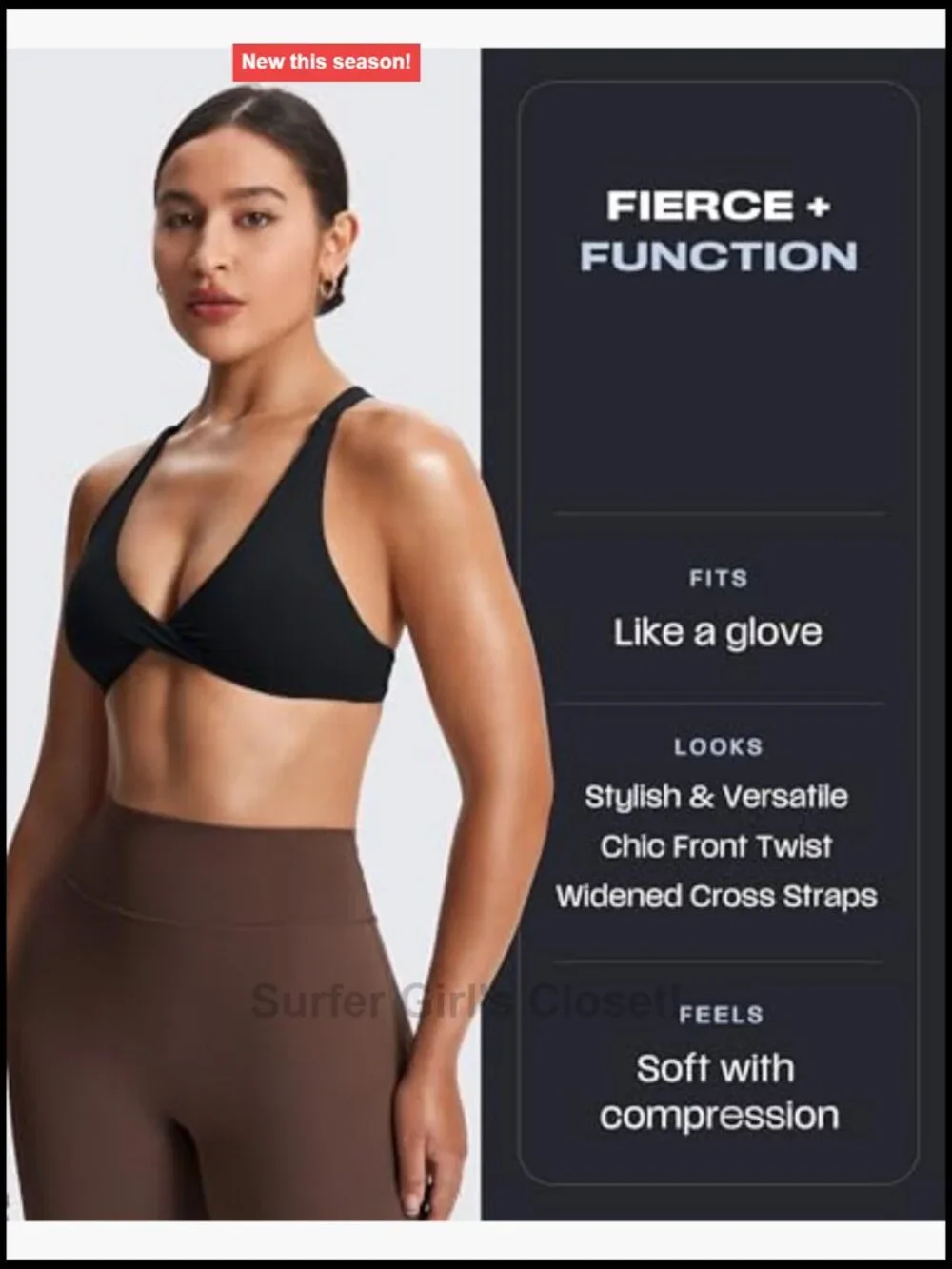 Women's Workout Sports Bra Low Impact Yoga Crop Tank with Cross Back Full